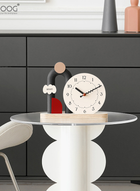 EMITDOOG奶油风家居装饰品桌面摆件客厅玄关电视柜酒柜创意座钟