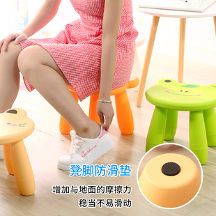 小板凳创意幼儿园卡通动物防滑宝宝椅子 加厚塑料凳子家用儿童组装
