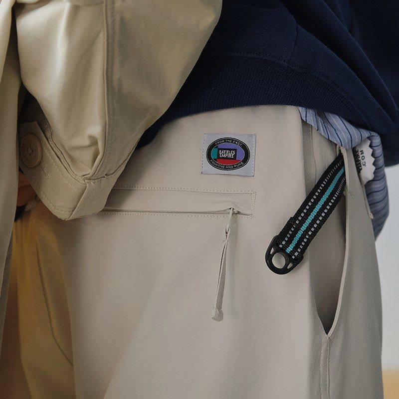 Battles 魔术抽绳伞兵长裤宽松直筒休闲裤双摺美式休闲百搭,男装,休闲裤,淘宝优惠券,粉丝福利购,淘宝优惠卷