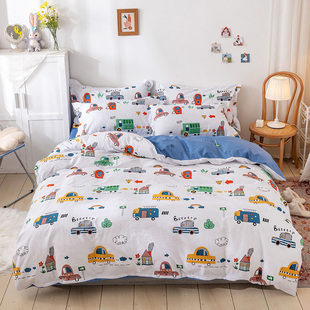 定做纯棉四件套双人加大180x220x250c230 229248儿童全棉卡通被套