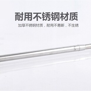 免打孔窗帘杆卫生间伸缩杆晾衣杆浴室杆门帘撑竿子飘窗2米不锈钢