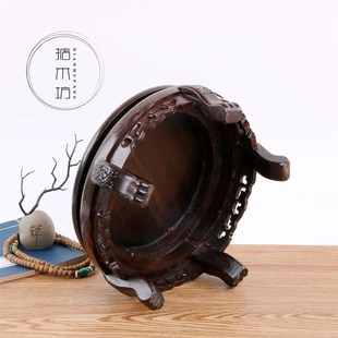 鱼缸底座实木 剑缸花瓶盆景底座圆形佛像底座家居饰品摆件底座架