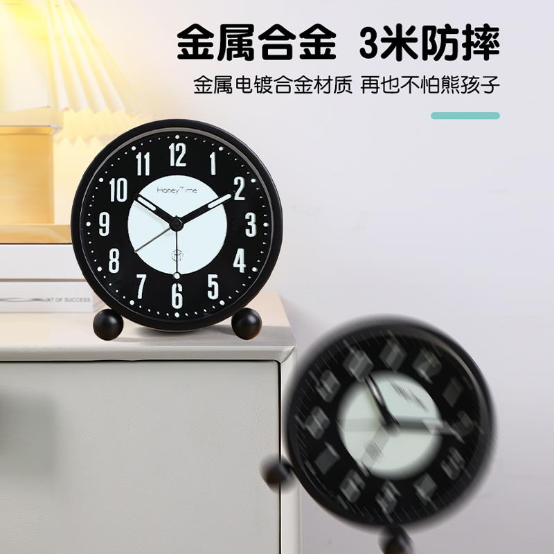 夜光小闹钟初中生专用电子神器学生用充电款摆台式时钟表2025新款图片