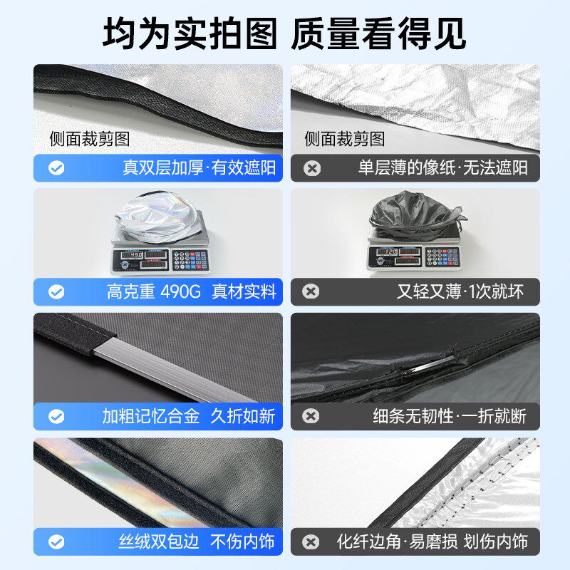适用宝马3系5系X3/X5/X1/4系1系7系汽车遮阳前挡防晒隔热帘板伞罩