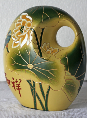 客厅电视柜玄关博古架隔断瓷器摆件中式精品手工艺品结婚乔迁礼品