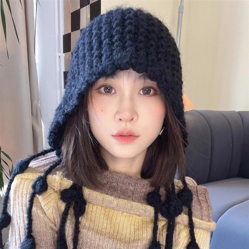 针织帽假发可拆卸网红流苏短发锁骨发微卷内扣假发自然逼真假发女