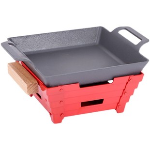 小份烤鱼盘炭火炭舍干锅牛蛙锅商用酒精炉餐厅干锅炉烤匠不粘烤盘