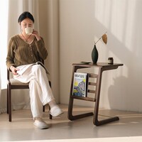实木边几客厅沙发旁方形简约可移动带轮小茶几