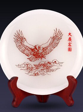 马到成功圆盘摆件家居装饰品琉璃工艺品创意家居客厅酒店摆设礼品