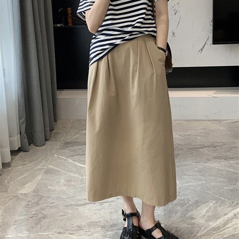 大碗plus定制大码女装纯棉工装半身裙夏宽松显瘦休闲中长开叉裙,女装/女士精品,大码半身裙,淘宝优惠券,粉丝福利购,淘宝优惠卷