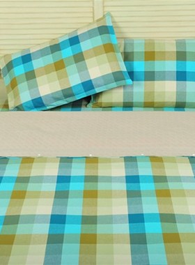 禧坊家居 纯棉色织单人加大床单180*245cm    适用于1.2床包邮