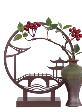 创意手工复古迷你花瓶新中式客厅茶桌博古架插花小花器装饰品摆件