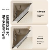 免打孔 两用万向伸缩杆阳台晾衣杆浴室浴帘杆窗帘杆衣柜挂杆 打孔