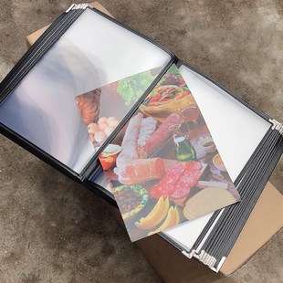 菜谱本外壳活页本设计菜谱a4菜单定制14页28面饭店菜普价目表定做