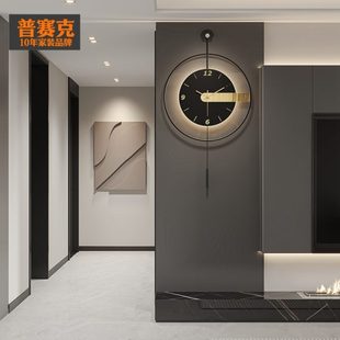 钟表挂钟客厅2024新款 饰时钟 轻奢创意家用餐桌简约现代大气个性 装