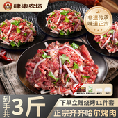 齐齐哈尔烤肉3斤安格斯牛肉东北家庭烤肉套餐250g 肆柒农场 袋