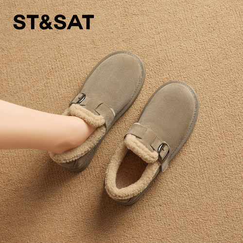 星期六厚底雪地靴女款