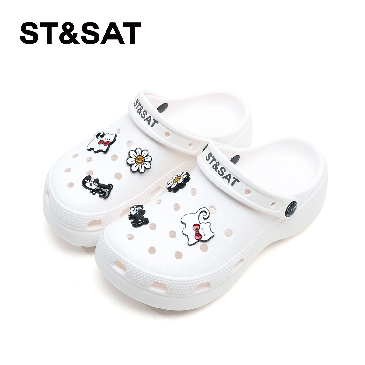 星期六洞洞鞋女外穿防滑厚底舒适凉拖鞋沙滩鞋女款女鞋休闲凉鞋女