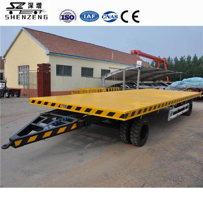15T平板拖车平板运输车厂内转运移动拖车厂区中转平板拖车工具车