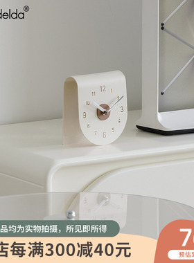 优选Mandelda家居客厅简约时钟座钟饰品玄关酒柜端大气桌面装饰摆