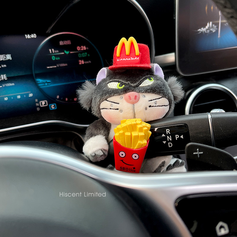 优选汽车怀挡装饰车载公仔可爱路西法猫咪雨刮器转向灯车内饰品摆