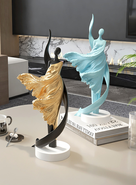 简约现代抽象人物雕塑桌面摆件轻奢艺术品客厅玄关装饰品乔迁送礼