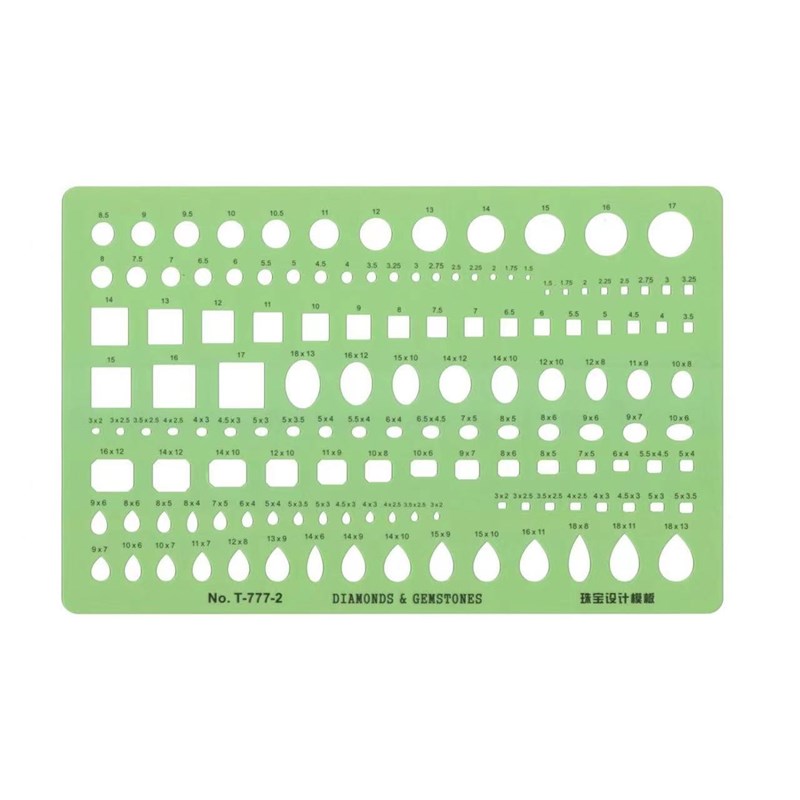 珠宝设计手绘模板尺子89M圆形多种777-1-2五件套装等97M