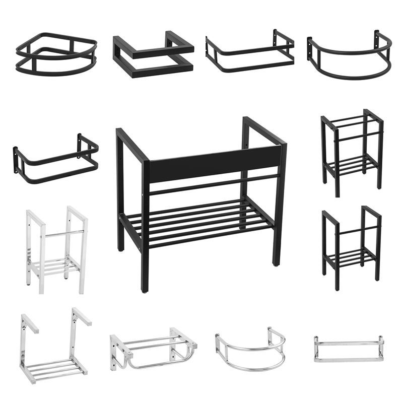 卫生间不锈钢置物架挂墙式洗手盆支架落地式陶瓷台盆支撑架托架
