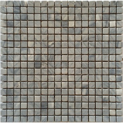 云灰哑面大理石马赛克墙贴仿古石材灰色卫生间吧台弧形浴室淋浴房