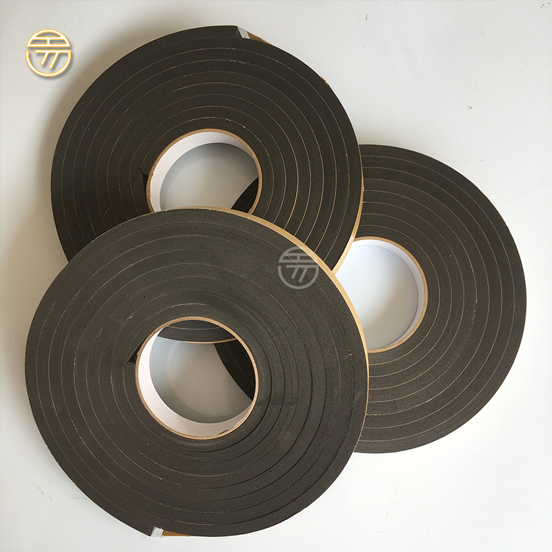 EVA海绵胶带黑色单面泡棉胶条强粘力密封抗震防潮隔音超厚硬防风
