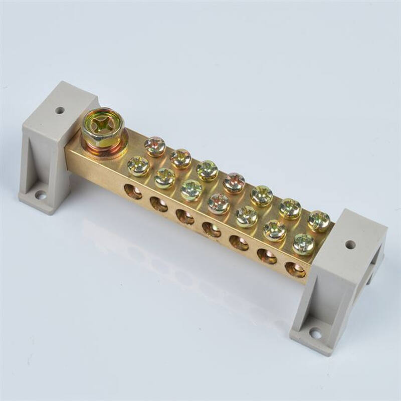 接地铜排接线端子12*18双排铜条7孔地排零地排配电箱接地端子9