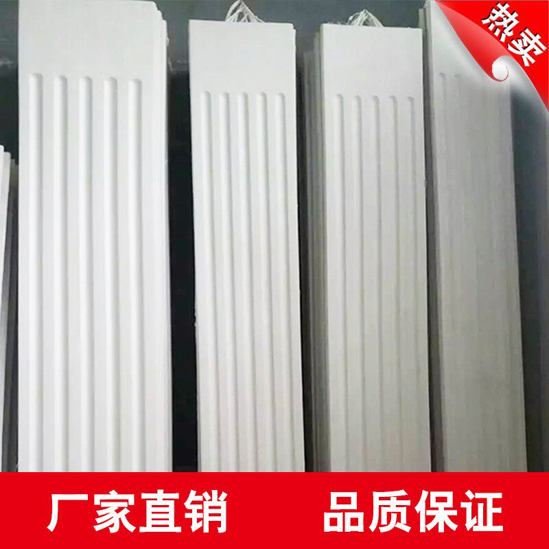 欧式石膏罗马柱电视背景墙客厅影视墙边框线条装饰造型柱头半圆柱