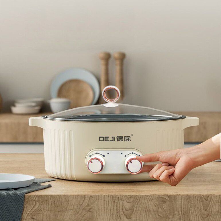 威力鸳鸯电火锅煎煮两不误独立双温控大功率大容量涮煮一体锅