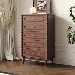 优选中古风斗柜实木玄关柜五斗柜卧室床头储物六斗柜客厅木色收纳