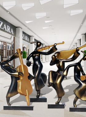 优选玻璃钢音乐人物抽象雕塑园林景观户外雕塑花园庭院办公室内大