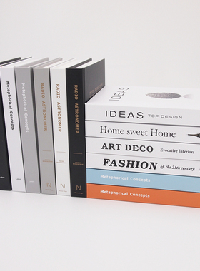 优选样板房装饰仿真书假书摆件 可翻页英文真书饰品 售楼处书架陈