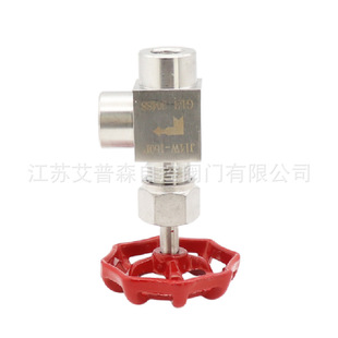 手轮式高压角式针型阀 J14W-160P不锈钢内螺纹角式蒸汽针型阀