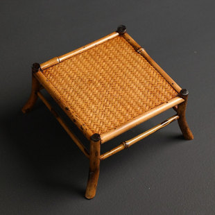 梅鹿竹禅韵兰花几小茶桌壶承文房茶室雅器摆件置物架花盆架竹益堂