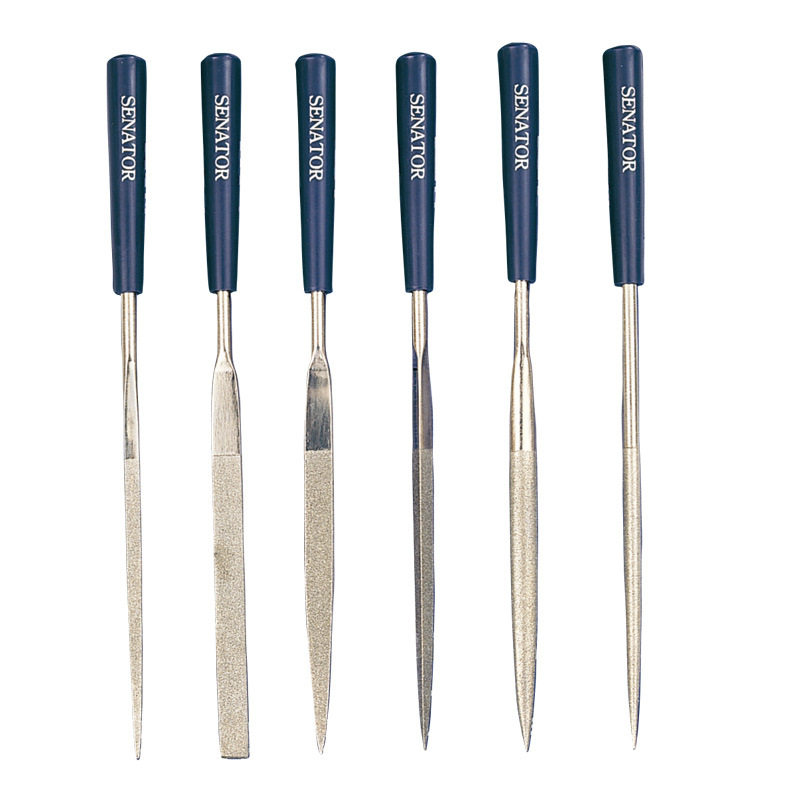 SENATOR车间用6件套装金刚石涂层什锦锉SEN-033-0600K