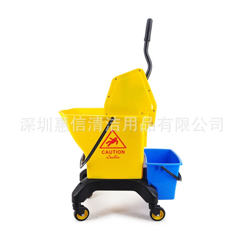 下压式单桶榨水车B-044B酒店宾馆保洁墩布挤水桶拖把桶28升