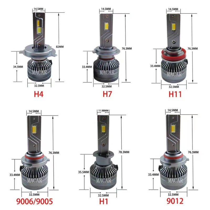 高亮超聚光led汽车大灯h4远光近光双色三色led前大灯h7h11H1H3900