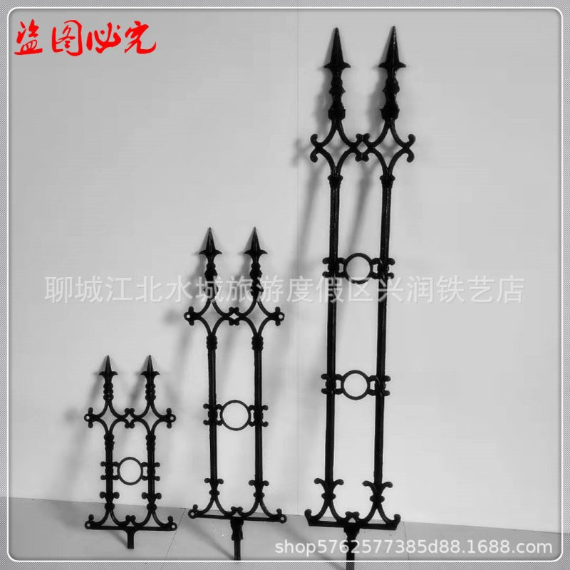 广西铸铁护栏庭院厂房学校铸铁围墙围栏铁艺栏杆铁栅栏