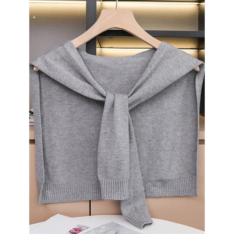 针织披肩女春秋夏季外搭空调房办公室斗篷网红护肩坎肩毛线搭肩女