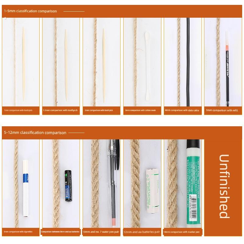 麻绳绳子捆绑绳装饰品线细粗手工编织麻线彩色材料覆古风小