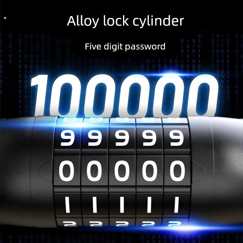 玻璃门锁防盗密码炼条锁商铺店面门插锁家用锁具加长U型挂锁通用