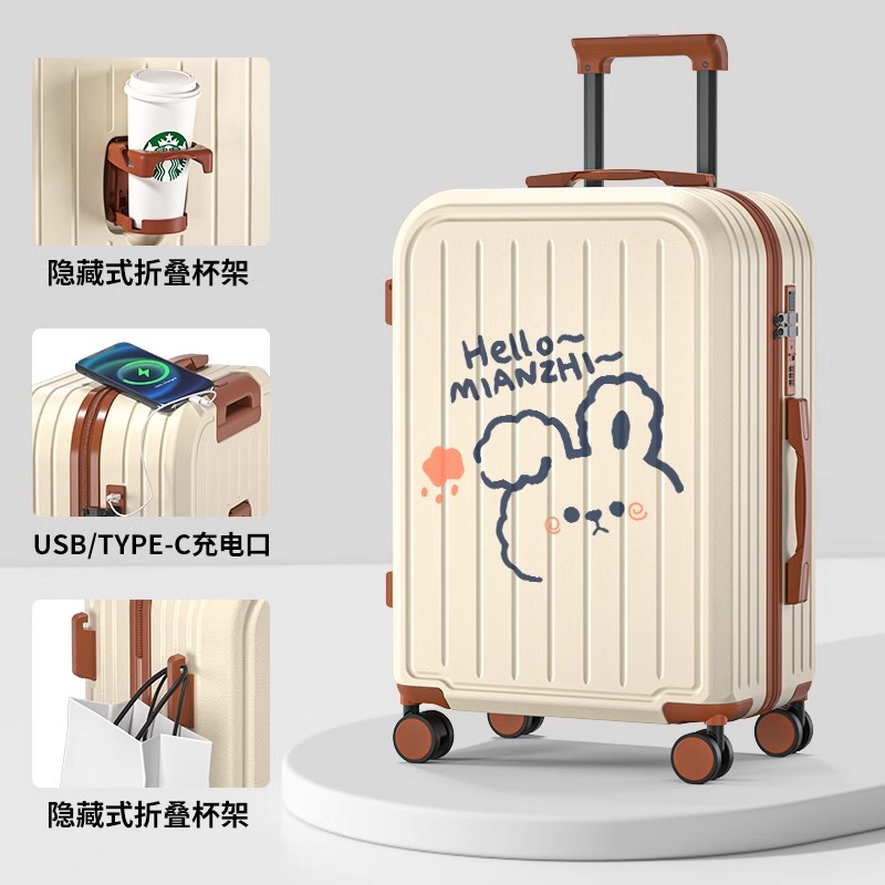 德国YJ行李箱女2025新款旅行箱学生可爱密码箱卡通拉杆箱结实耐用