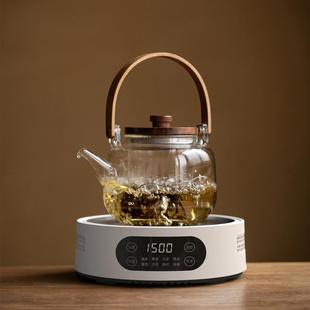 迷你1500瓦家用静音茶炉 米厨电陶炉煮茶器小型烧水玻璃壶智能新款