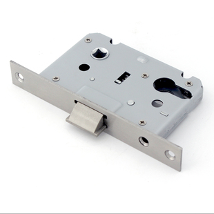 5050单舌锁体恒大门锁配件5850不锈钢单舌假插芯锁体卫生间门锁舌