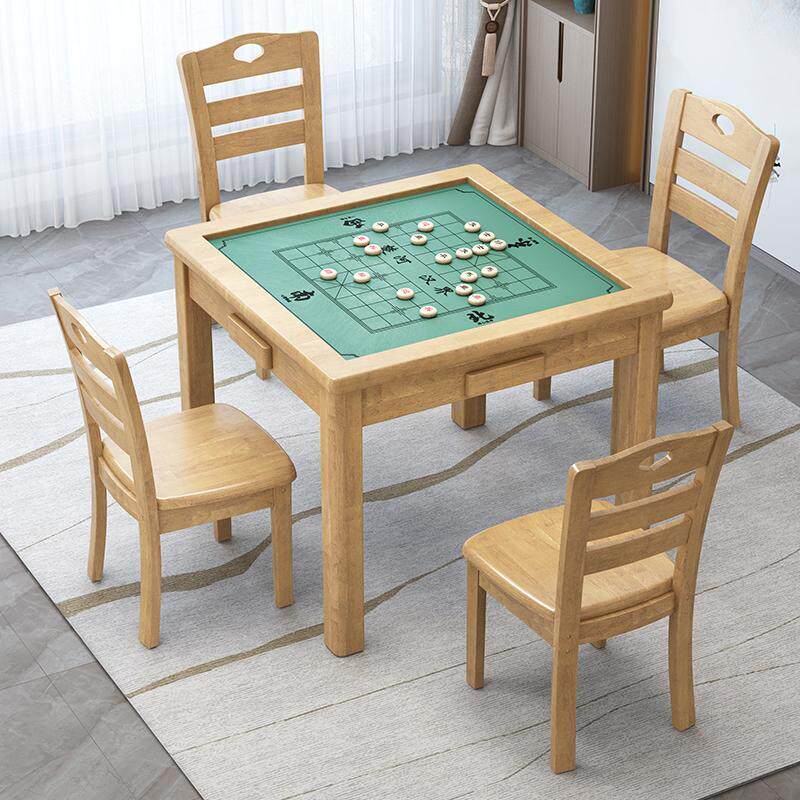 香港包邮实木麻将桌手搓活动室专用象棋打牌桌子四方桌扑克桌棋牌