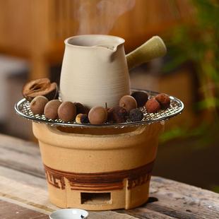 侧把烤茶罐罐茶烤火炉茶具电炭两用套装 成竹围炉煮茶炭炉家用中式